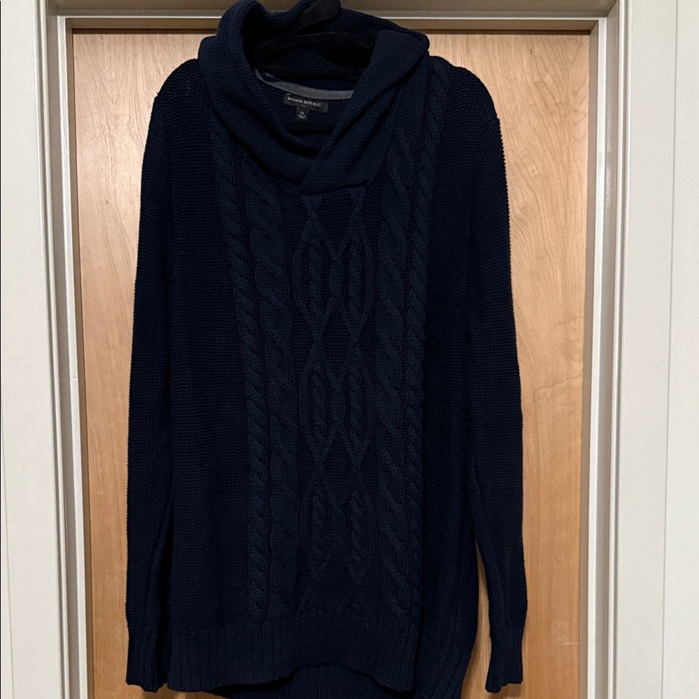 Banana republic XL Dark Blue Cowl Neck Sweater